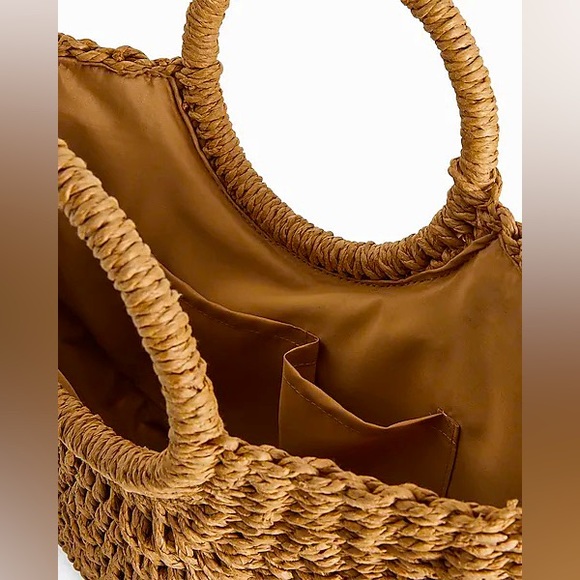 NWT Express Woven Straw Tote Bag - Picture 3 of 4